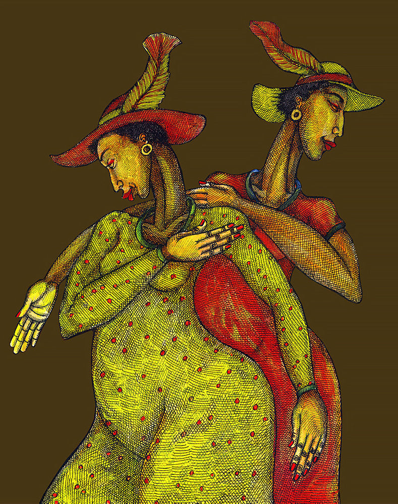 Detail of Feathered Hats by Charles A. Bibbs