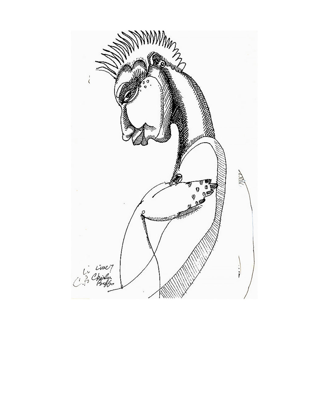 Line Composition #7 — original artwork by Charles A. Bibbs