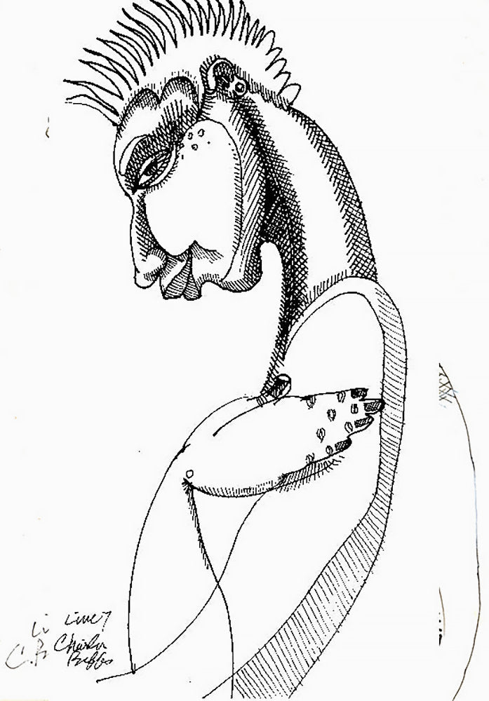 Detail of Line Composition #7 by Charles A. Bibbs