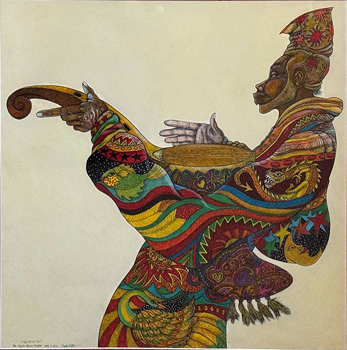 Detail of The Music Man - Original by Charles A. Bibbs