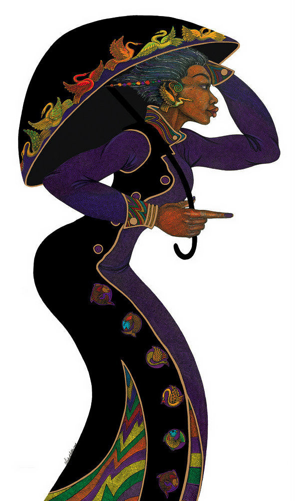 Black Umbrella — original artwork by Charles A. Bibbs