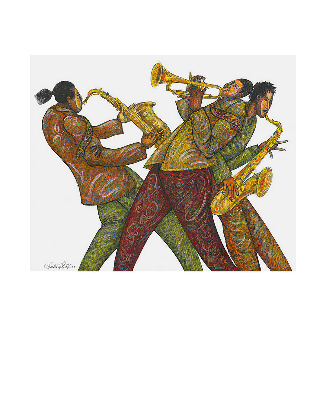 Jazzin In The Street — original artwork by Charles A. Bibbs