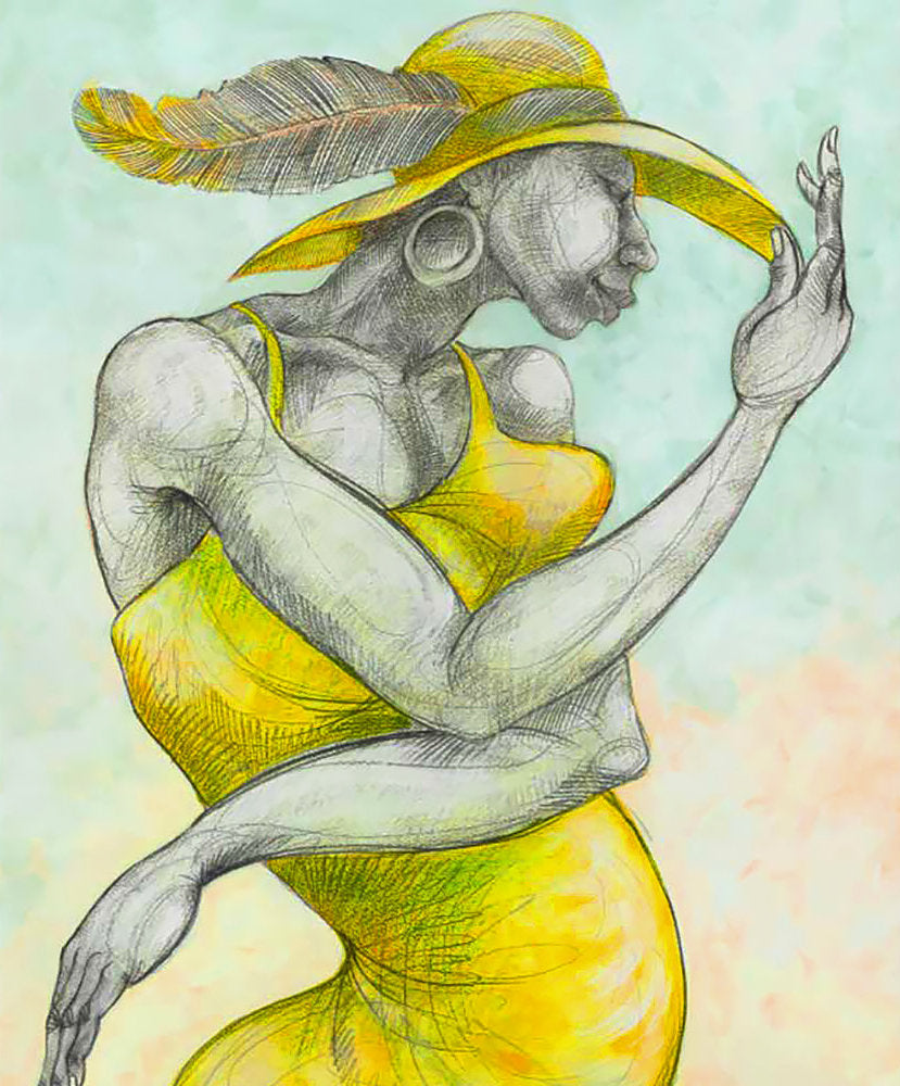 Detail of Feathered Hat by Charles A. Bibbs