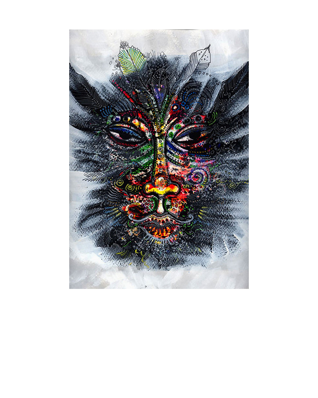 Mask #2 Collaboration — original artwork by Charles A. Bibbs