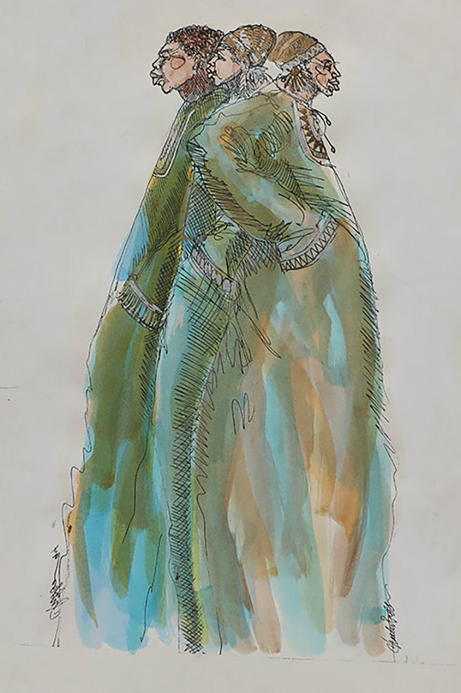 Detail of Two Men And A Lady by Charles A. Bibbs