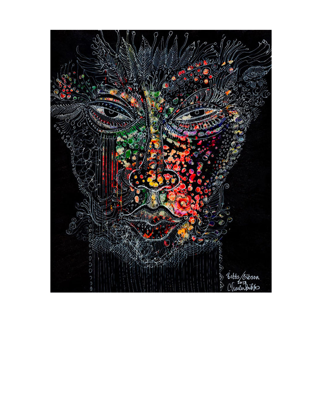 Mask #6 Collaboration — original artwork by Charles A. Bibbs