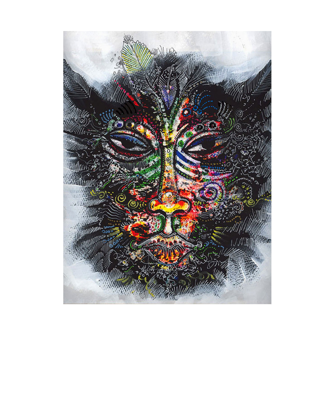 Mask #1 Collaboration — original artwork by Charles A. Bibbs