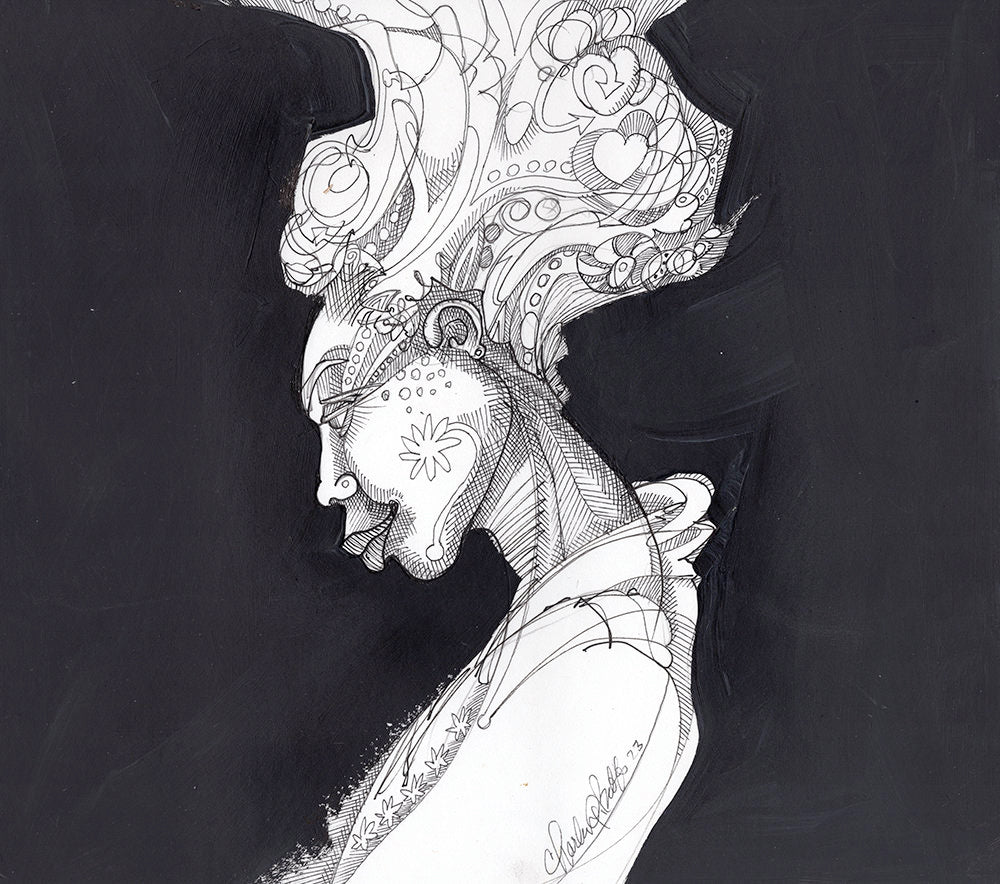 Detail of Hair Evolution by Charles A. Bibbs
