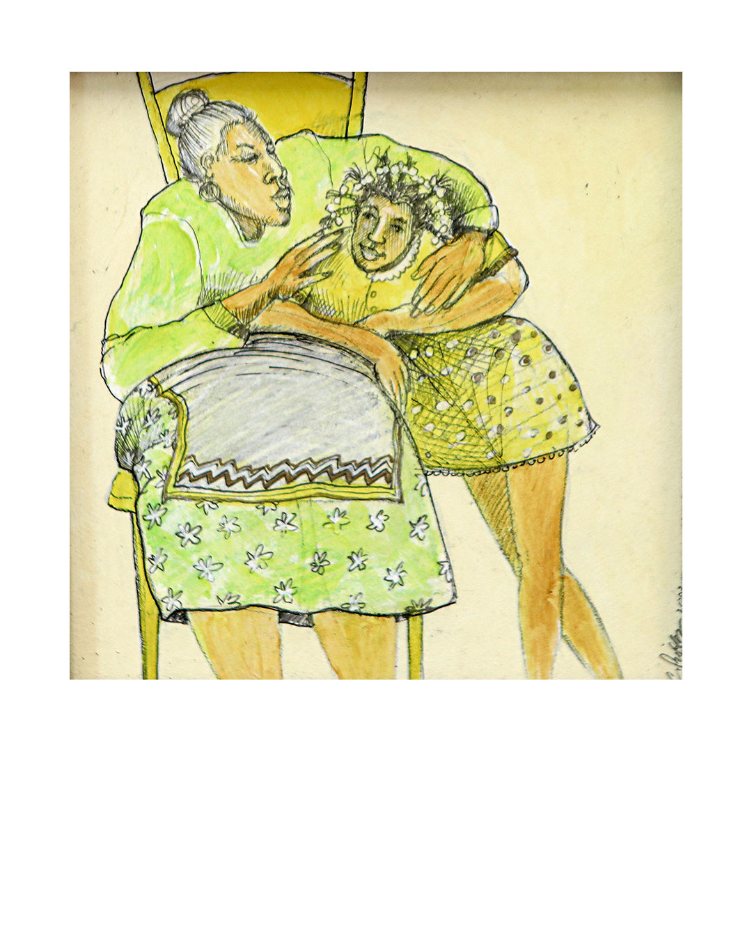 Grandma's Arms — original artwork by Charles A. Bibbs