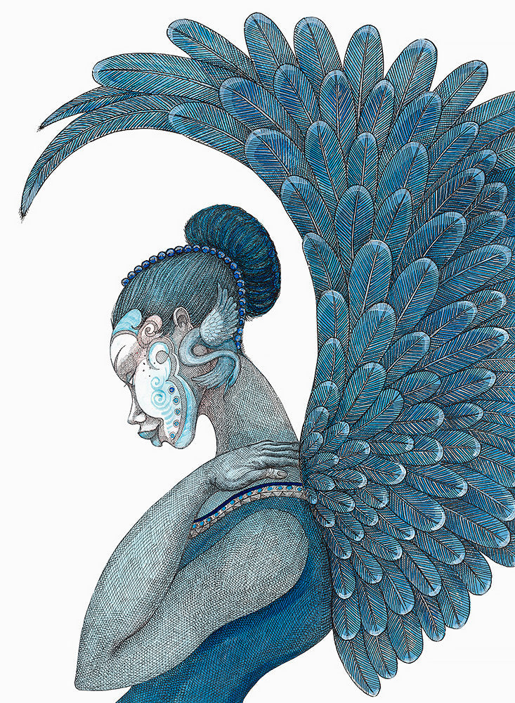 Detail of The Blue Angel by Charles A. Bibbs