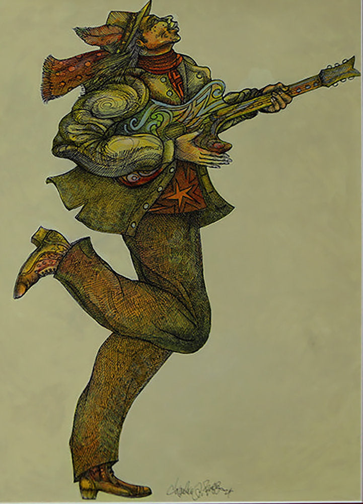 Detail of The Jazz Guitar by Charles A. Bibbs