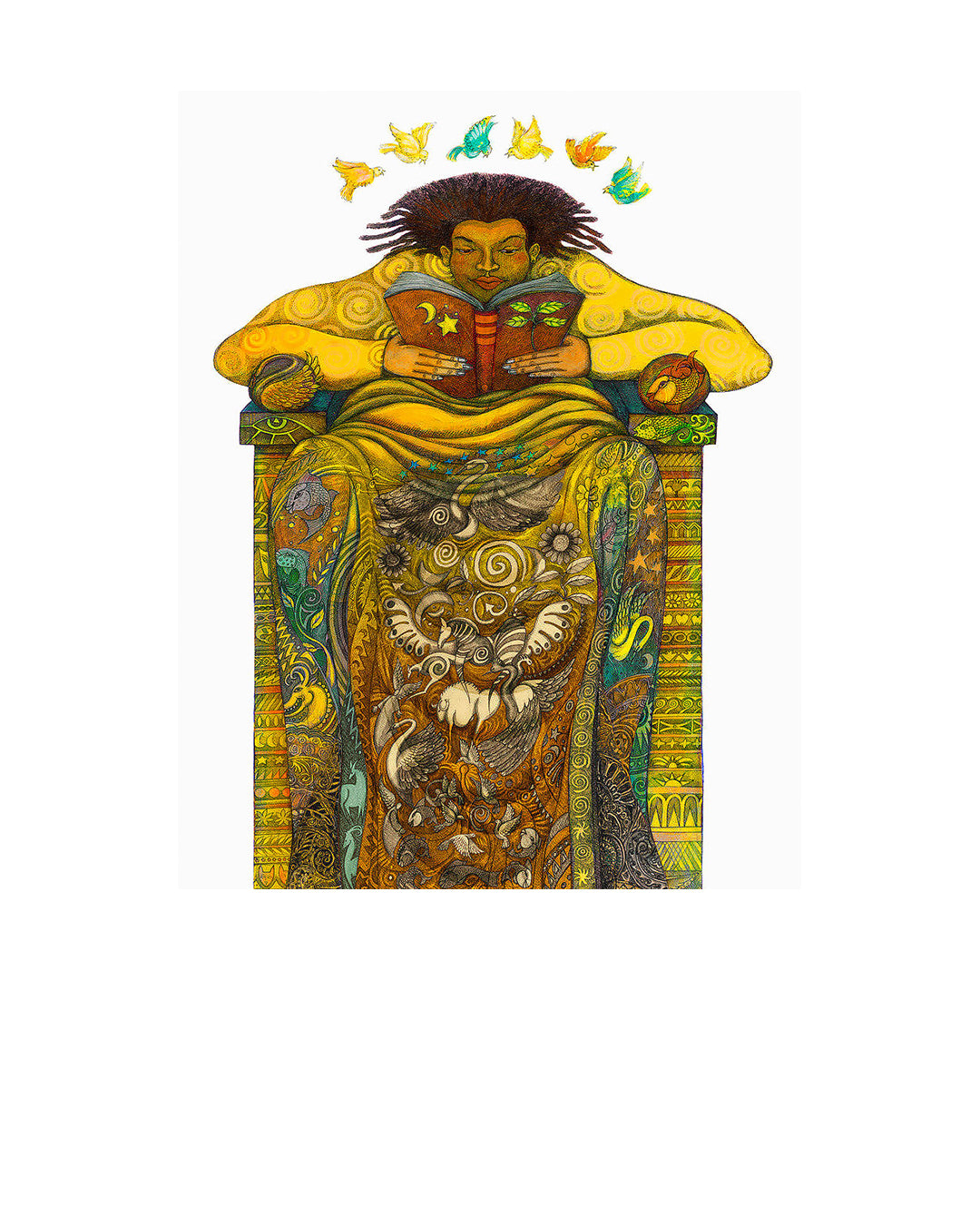 The Reader 2 — original artwork by Charles A. Bibbs