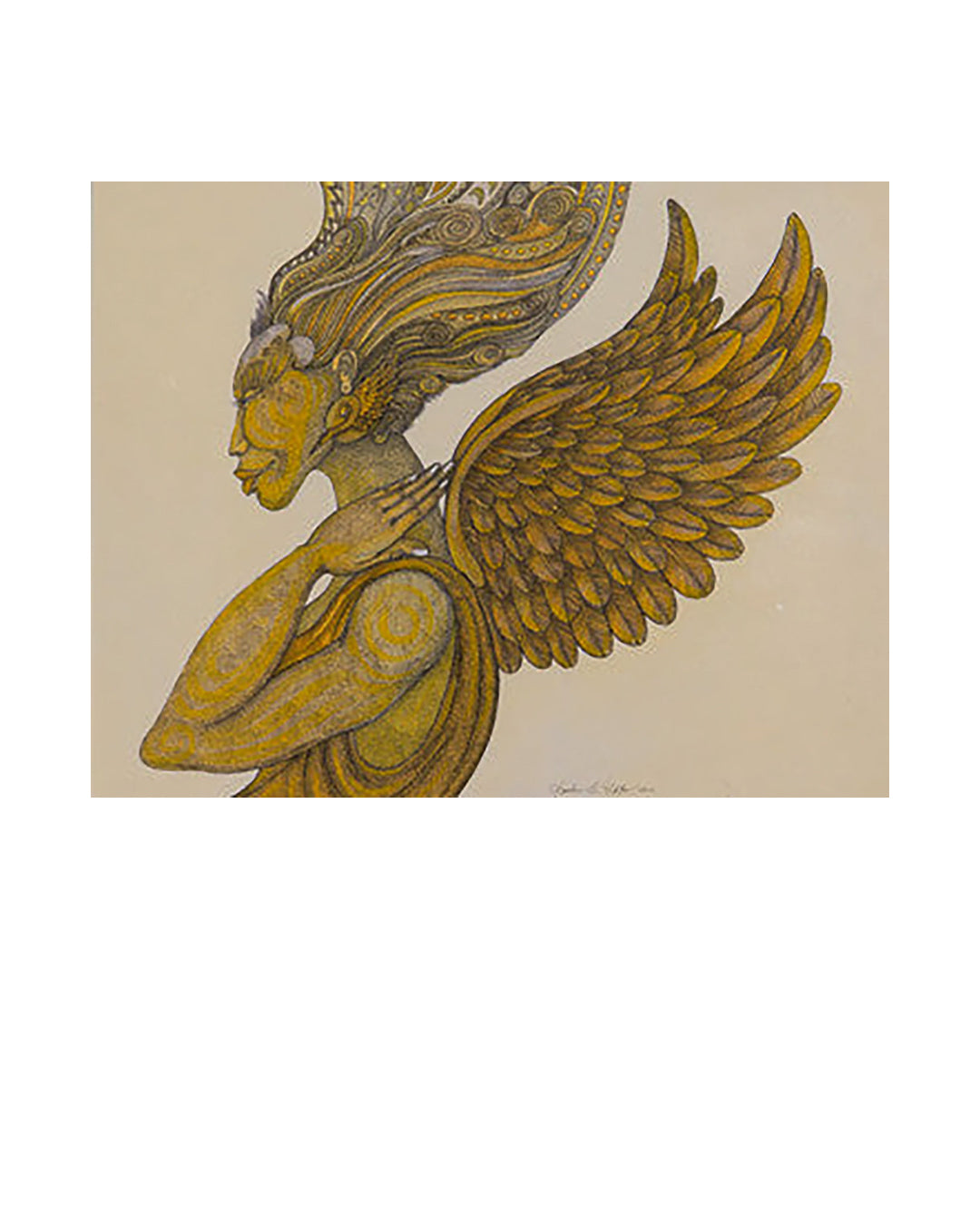The Yellow Angel — original artwork by Charles A. Bibbs