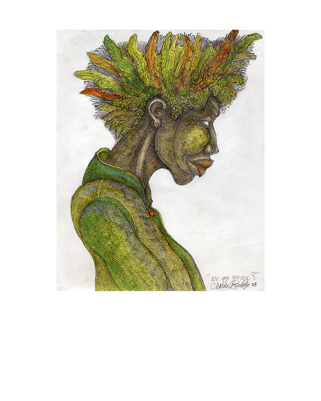 Are You Serious — original artwork by Charles A. Bibbs