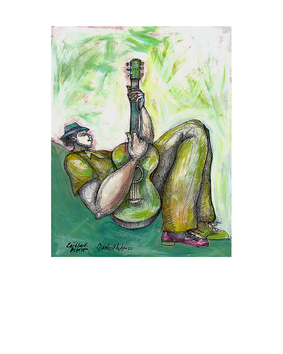 Laidback Player — original artwork by Charles A. Bibbs
