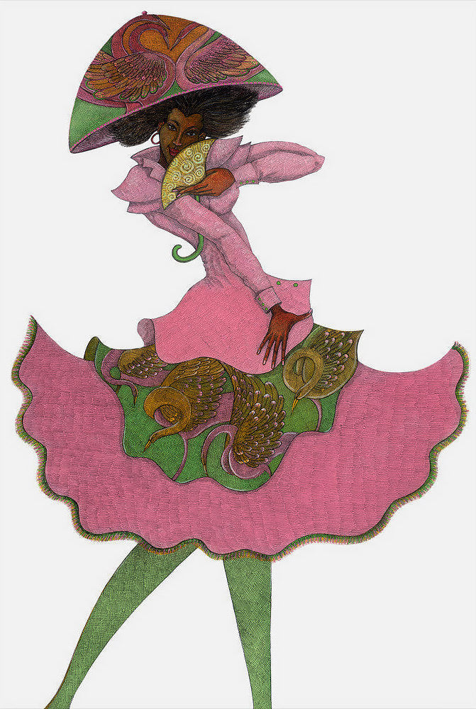 Detail of Parasol Lady by Charles A. Bibbs