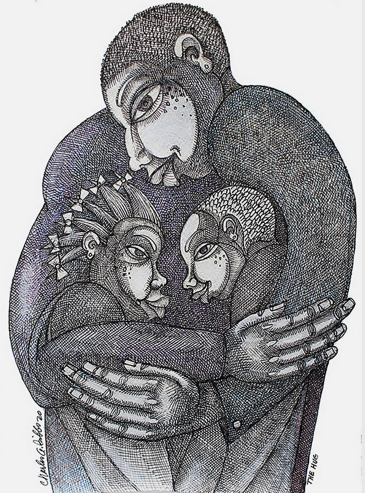 Detail of The Hug by Charles A. Bibbs