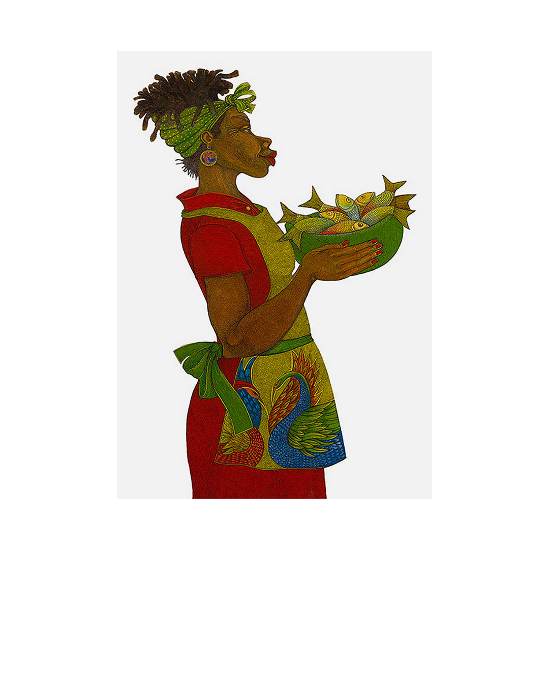 Fish Day — original artwork by Charles A. Bibbs