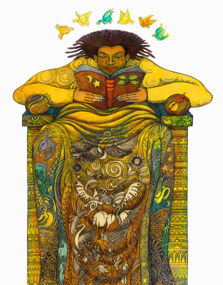 Detail of The Reader 2 by Charles A. Bibbs
