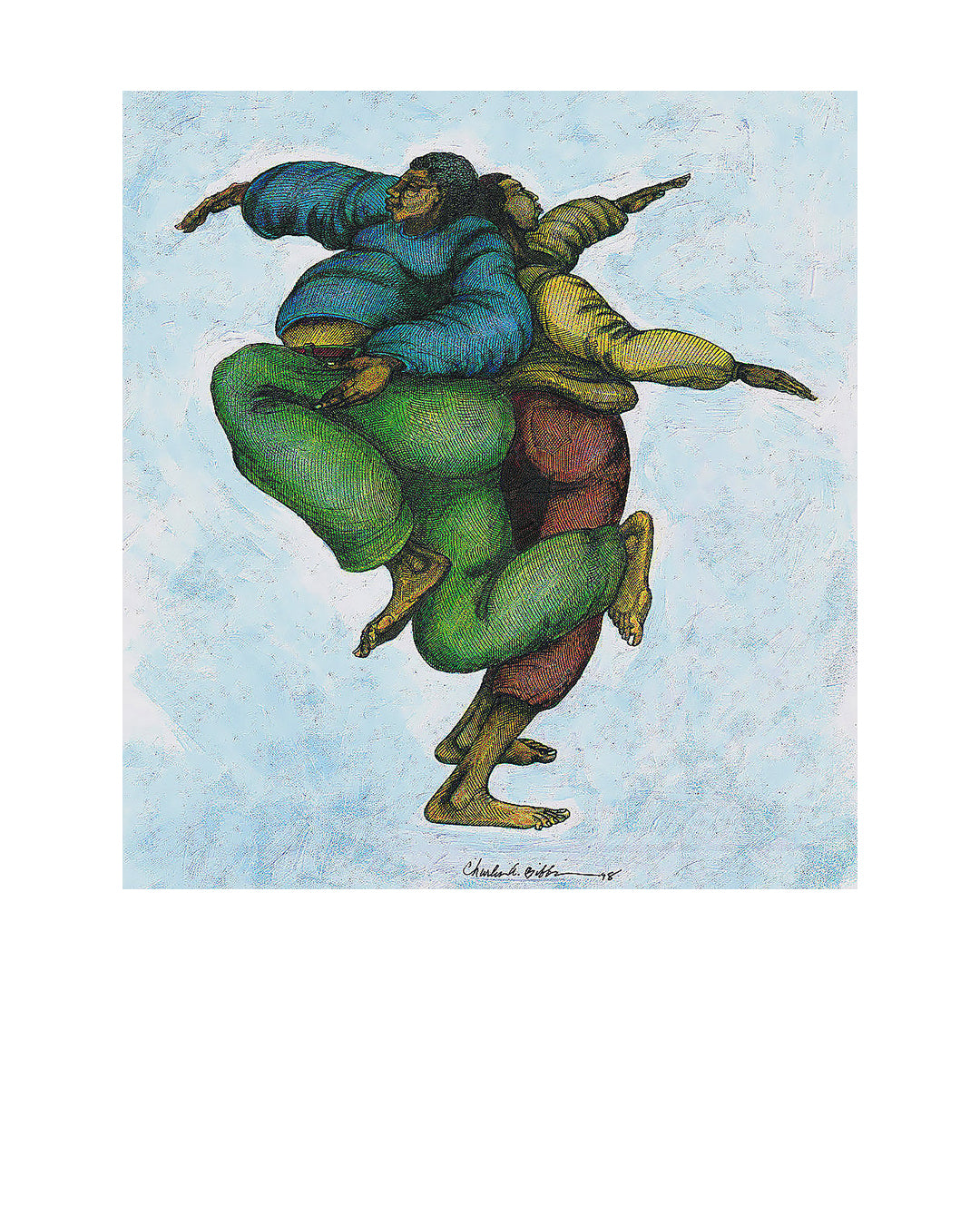 Barefootin' — original artwork by Charles A. Bibbs