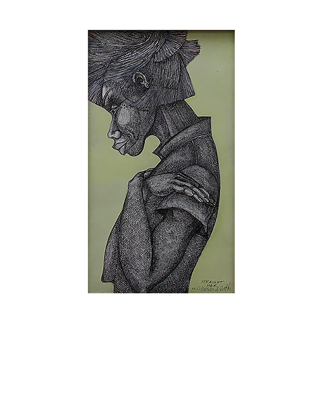 Straight Hair — original artwork by Charles A. Bibbs