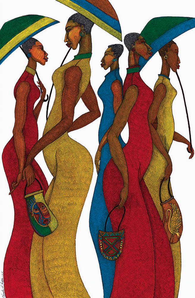 Detail of Parasol Parade by Charles A. Bibbs