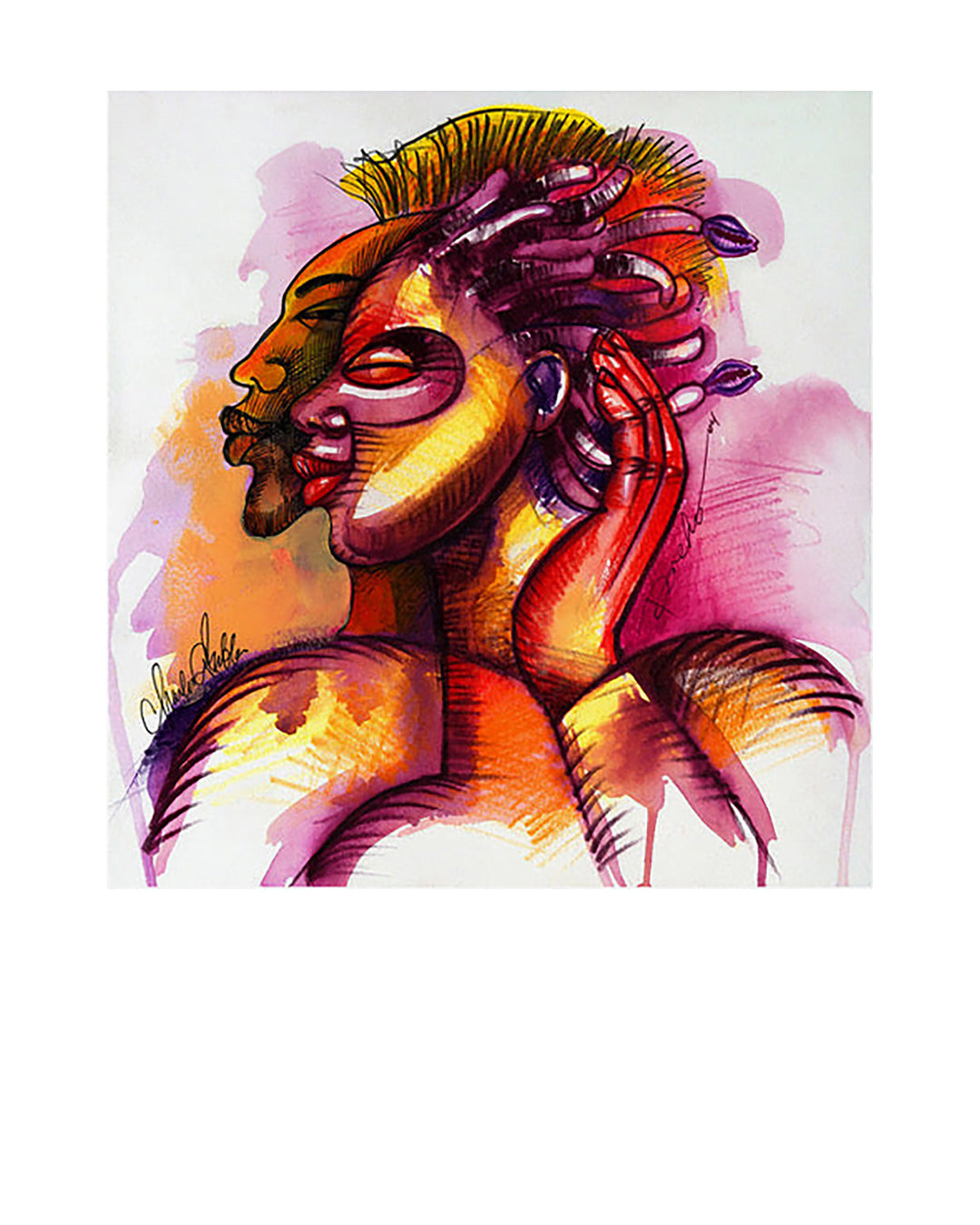 Two Of A Kind — original artwork by Charles A. Bibbs