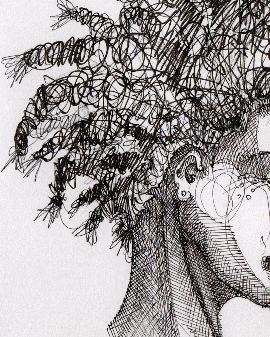 10 Min Drawing Hair by Charles A. Bibbs — Detail