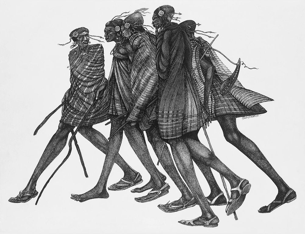 Detail of Herdsticks & Sandals by Charles A. Bibbs