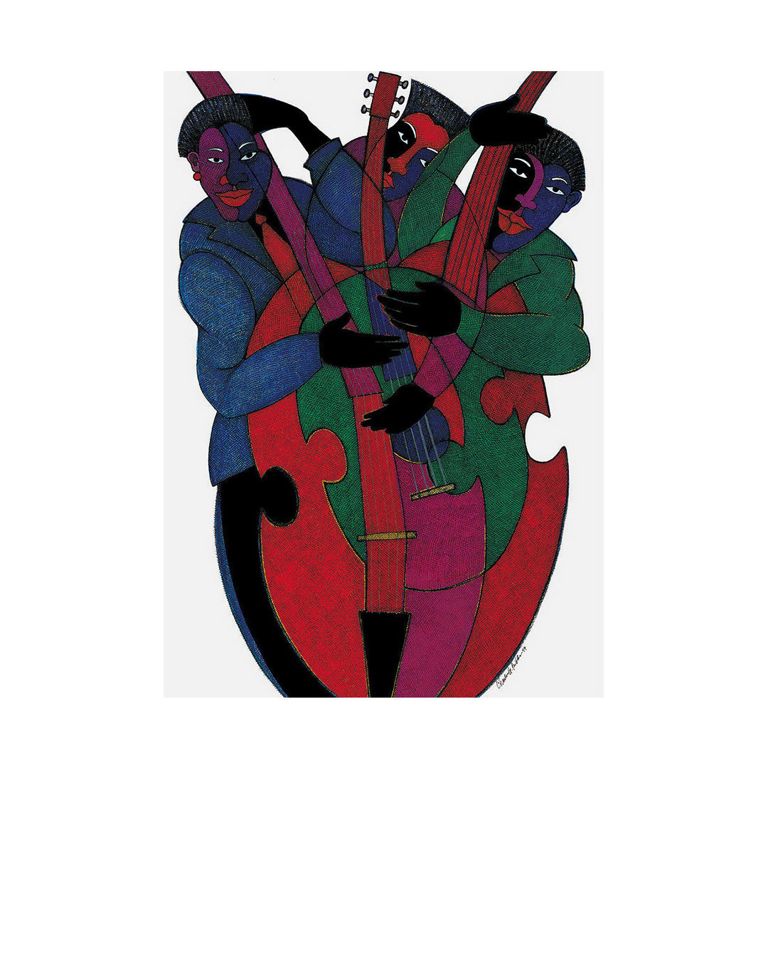 Jazz Strings — original artwork by Charles A. Bibbs