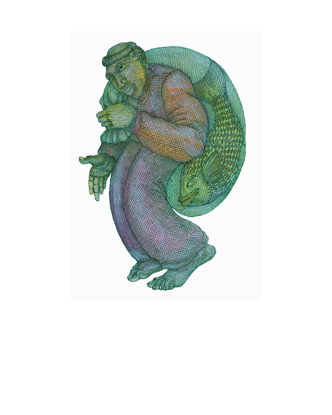 Fishman — original artwork by Charles A. Bibbs
