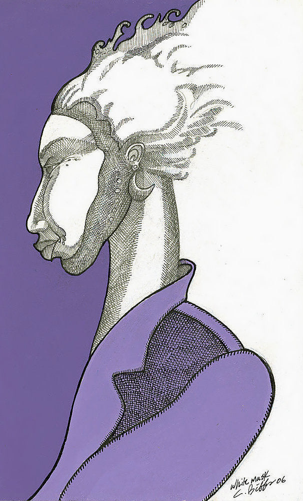 Detail of White Mask by Charles A. Bibbs