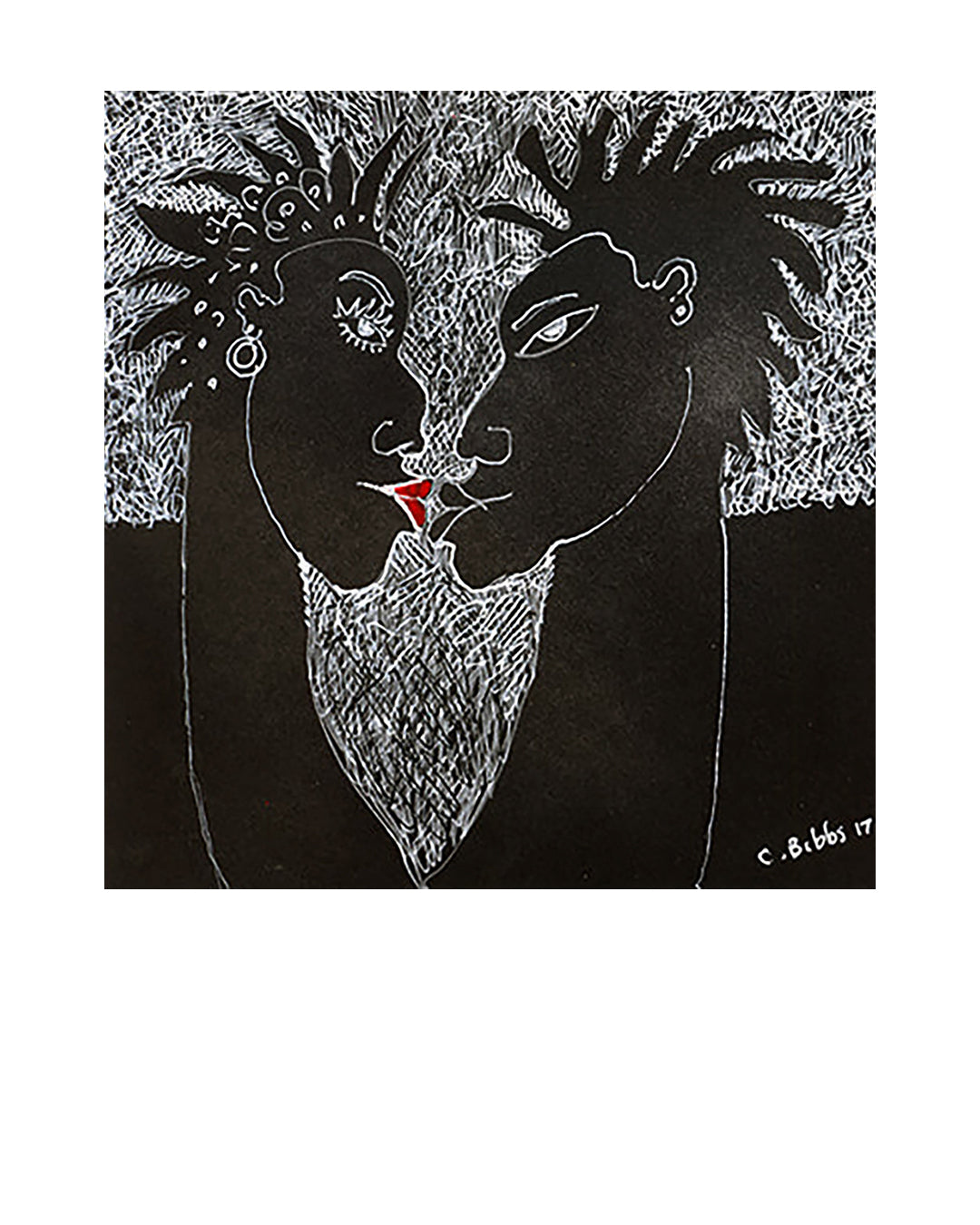 The Kiss — original artwork by Charles A. Bibbs