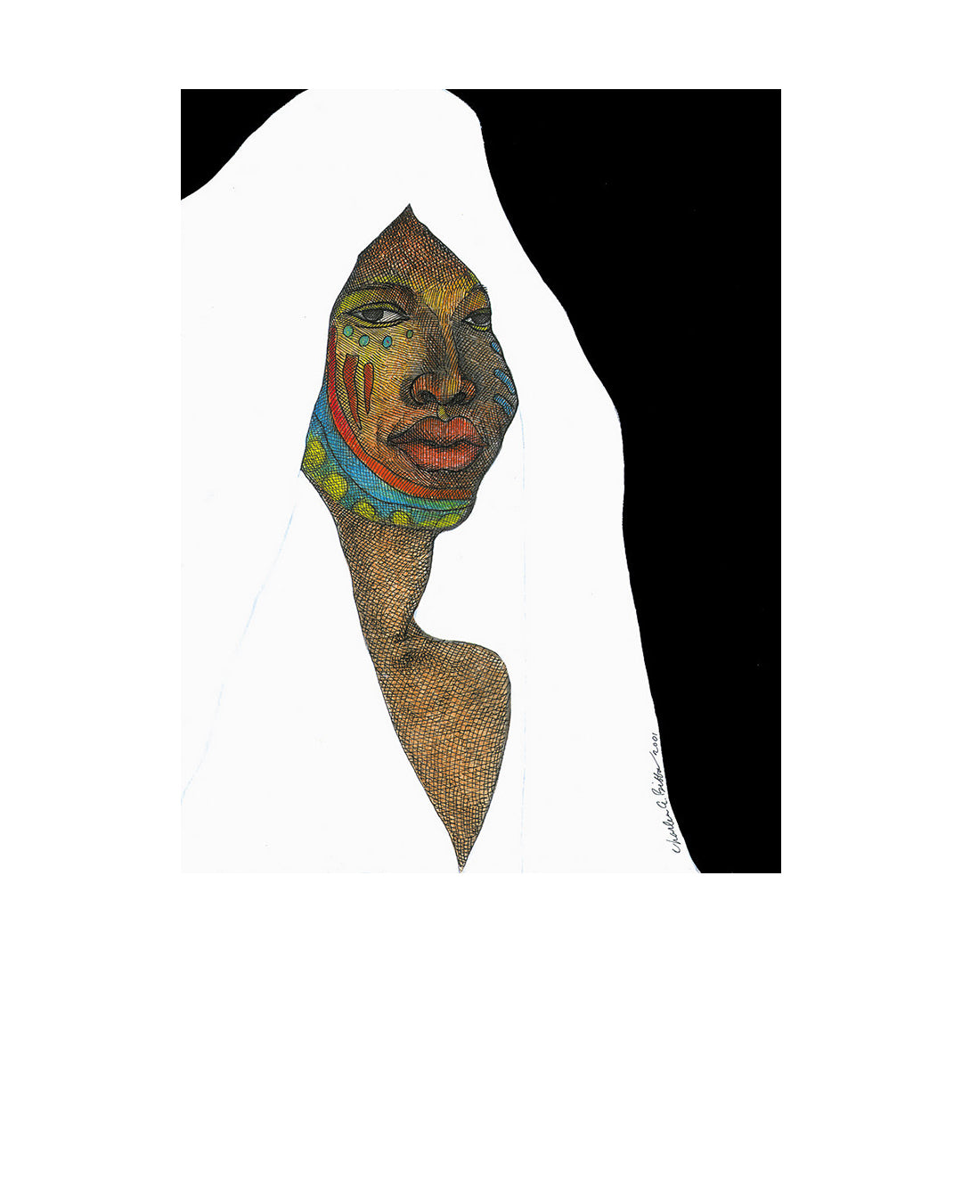 She Warrior #2 — original artwork by Charles A. Bibbs