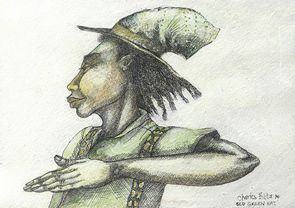 Detail of Old Green Hat by Charles A. Bibbs