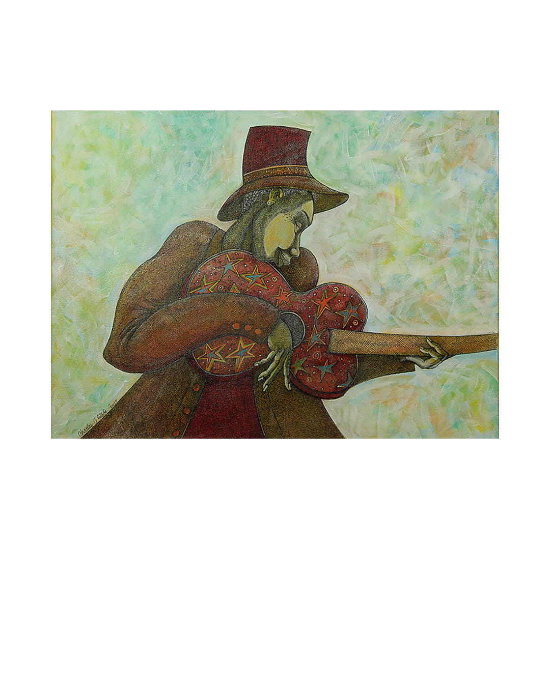 Stars On My Guitar — original artwork by Charles A. Bibbs