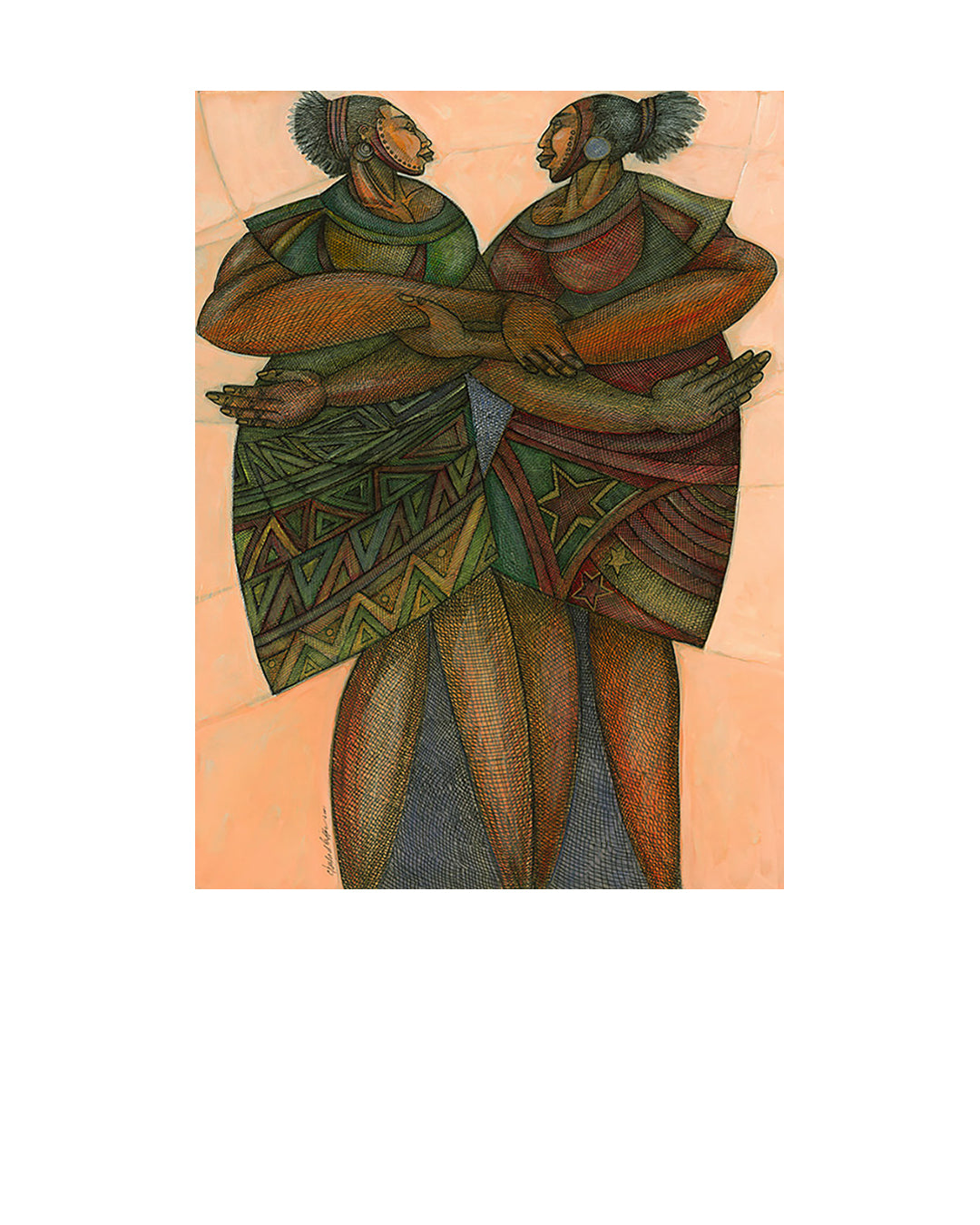 Two Sisters — original artwork by Charles A. Bibbs