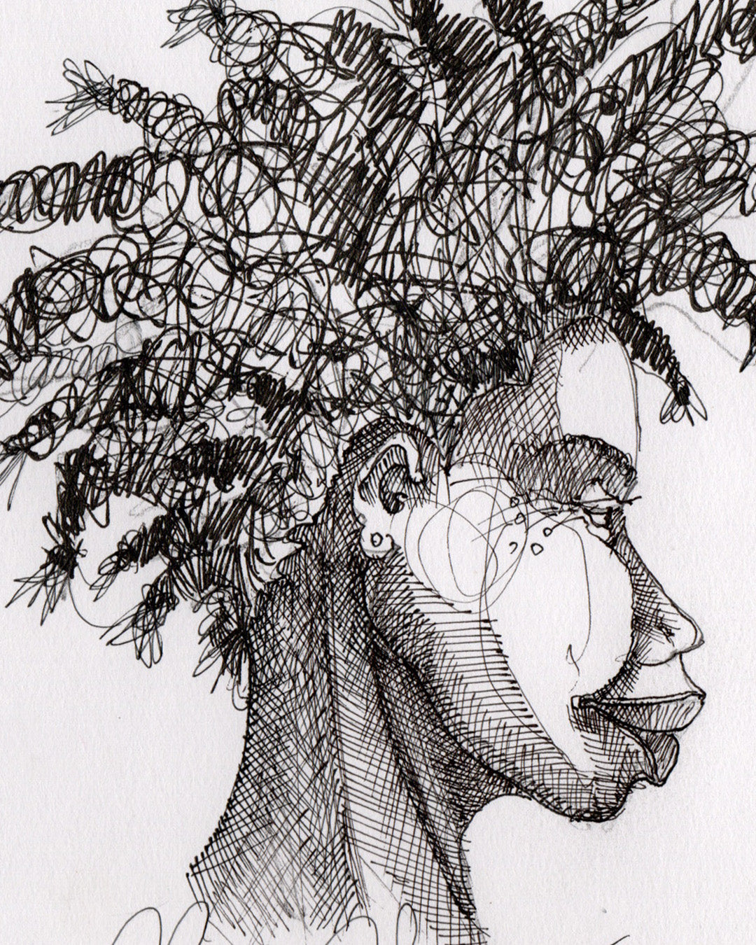 10 Min Drawing Hair by Charles A. Bibbs — Detail