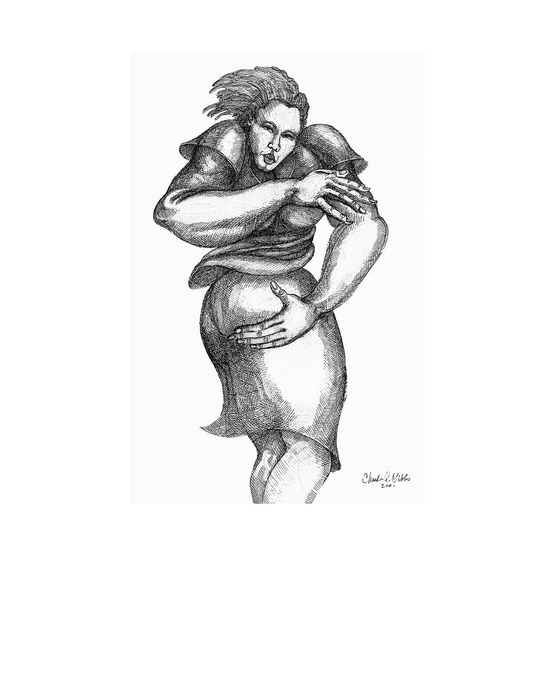Dancing Big Bones — original artwork by Charles A. Bibbs