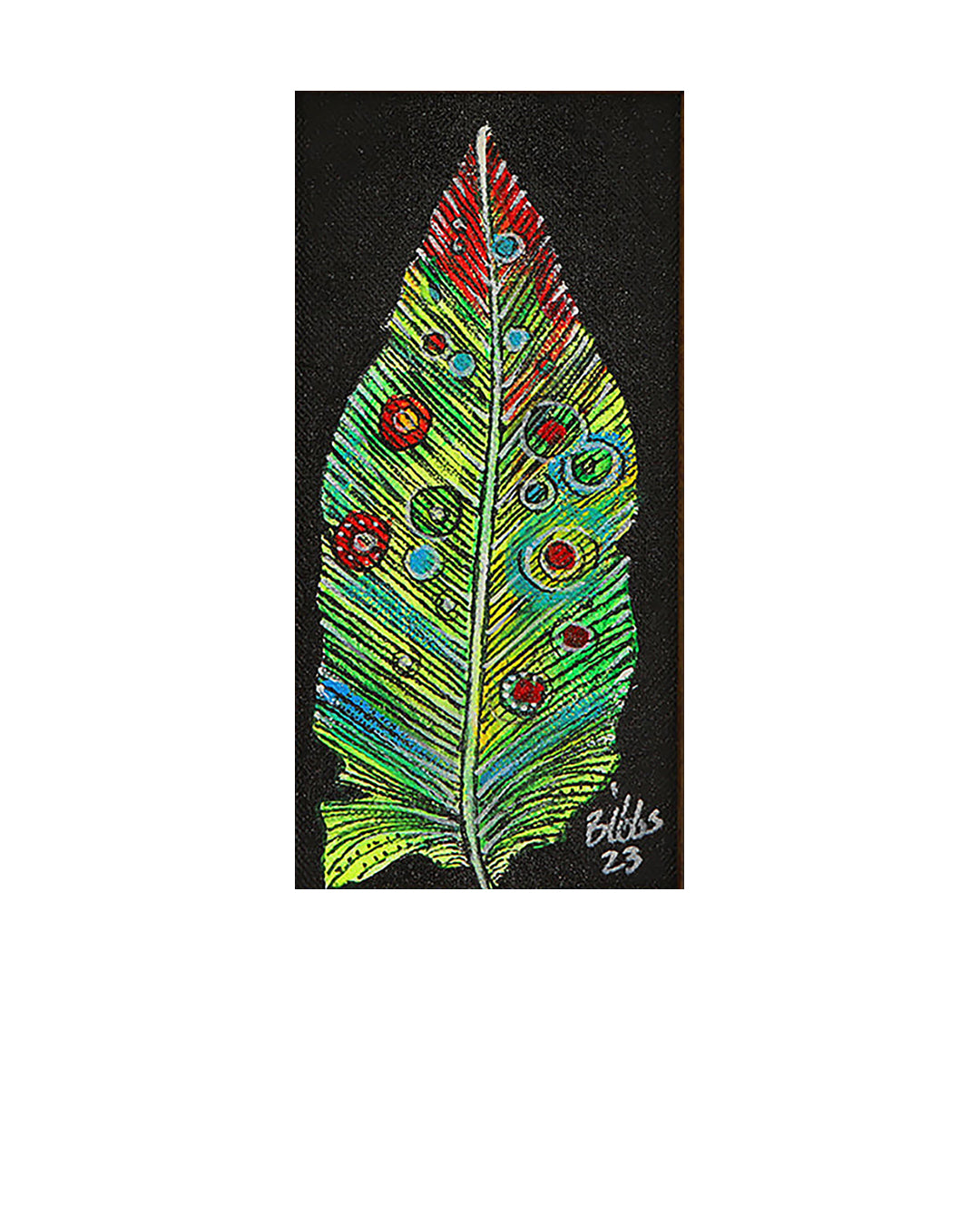 Feather No. 2 (2023) — original artwork by Charles A. Bibbs