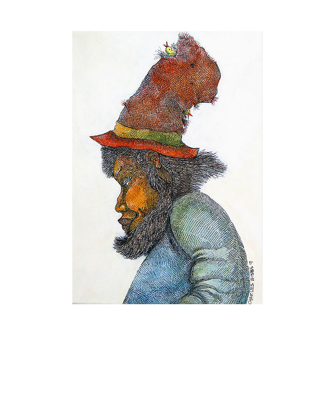 The Visitor (Bagman Series) — original artwork by Charles A. Bibbs