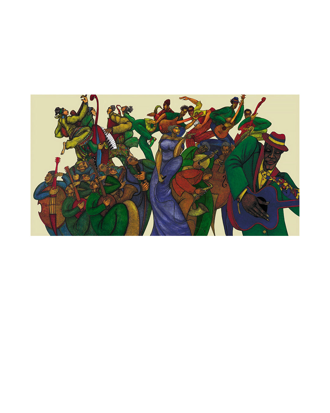 Jazzfest — original artwork by Charles A. Bibbs