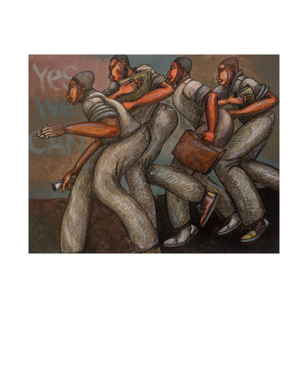 Men Doing It Well — original artwork by Charles A. Bibbs