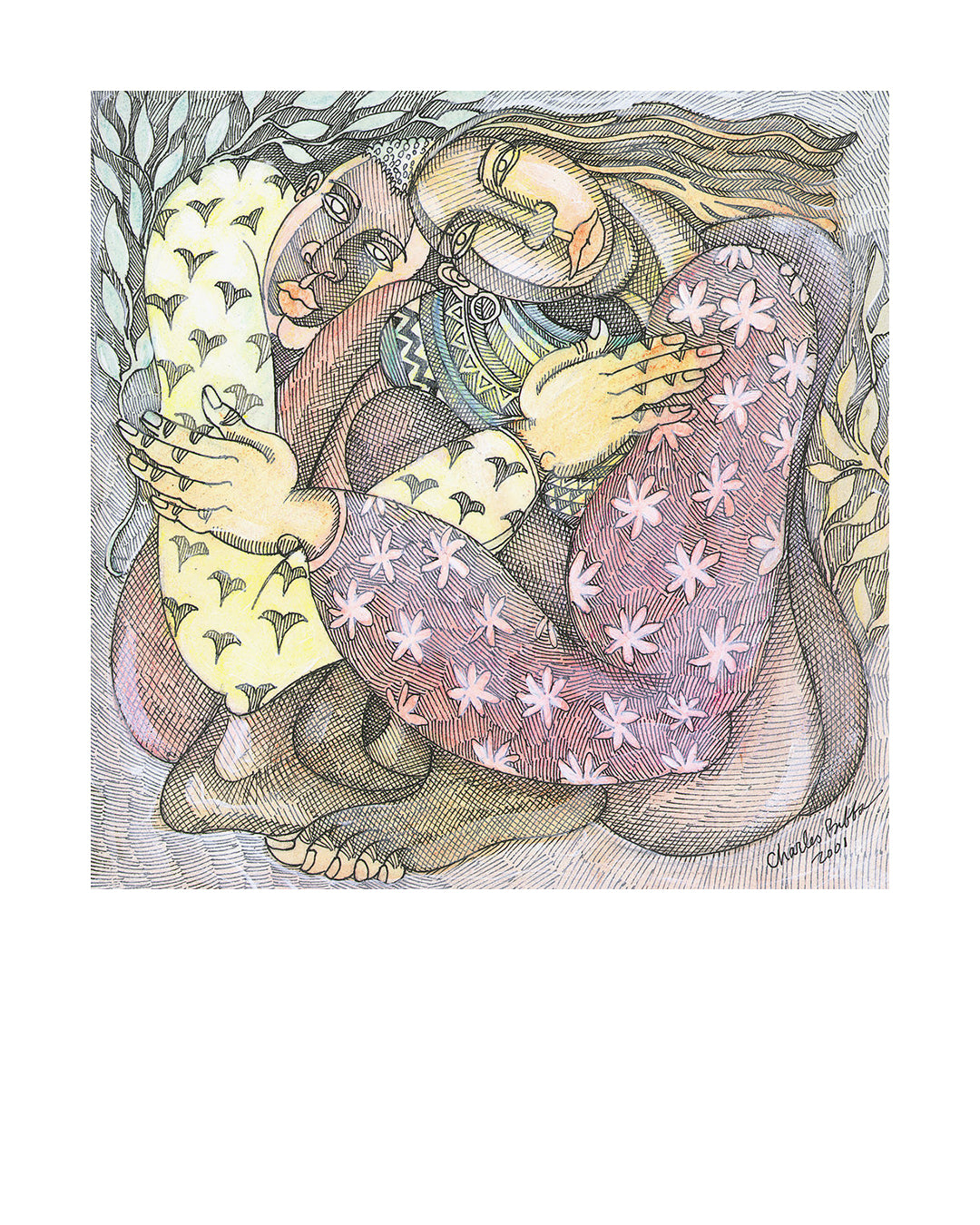 Spring Lovers — original artwork by Charles A. Bibbs