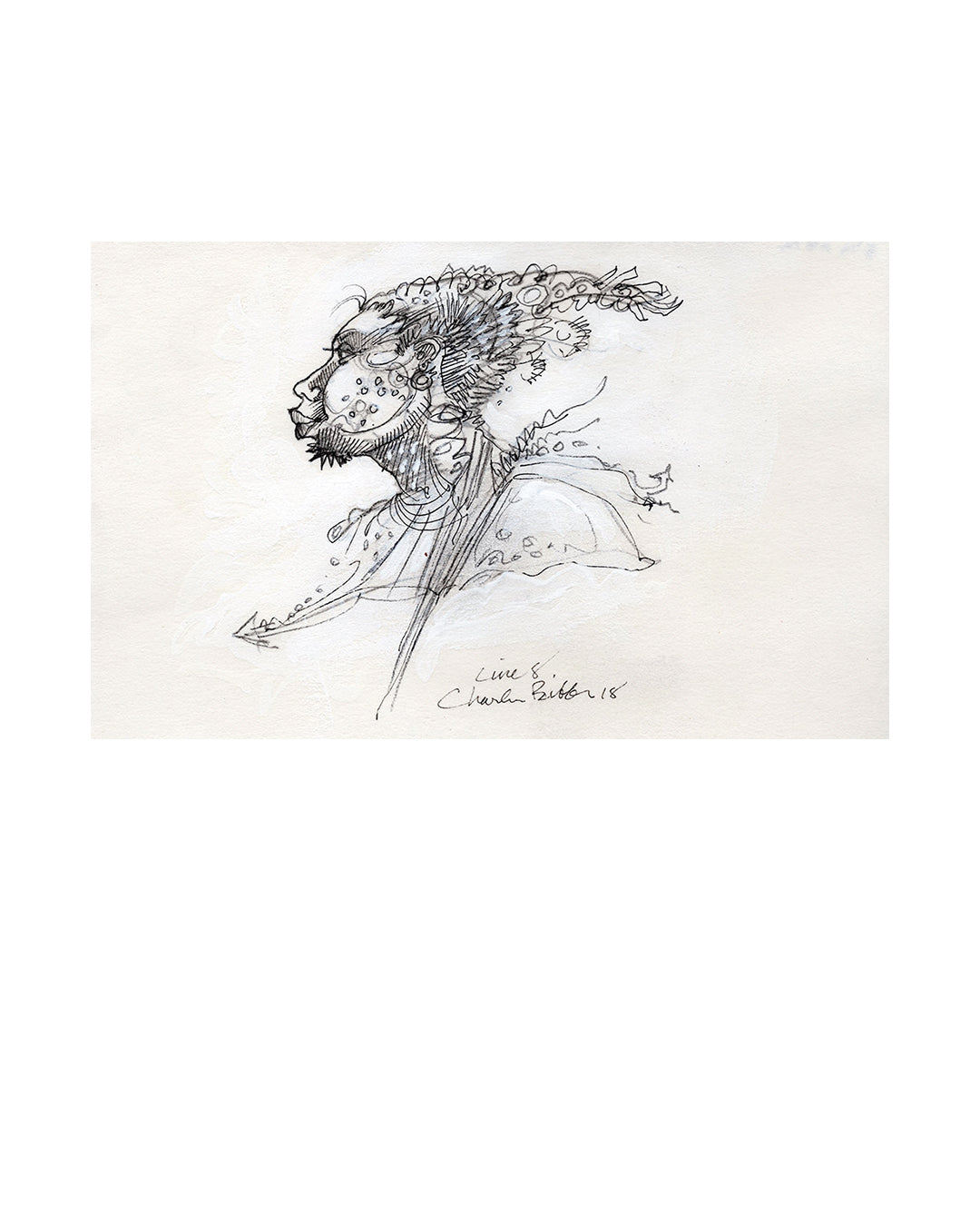 Line Drawing - 8 — original artwork by Charles A. Bibbs