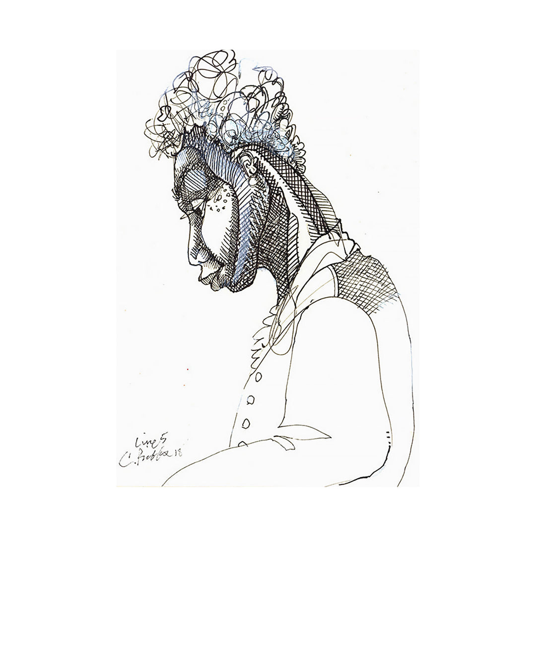 Line Composition #5 — original artwork by Charles A. Bibbs