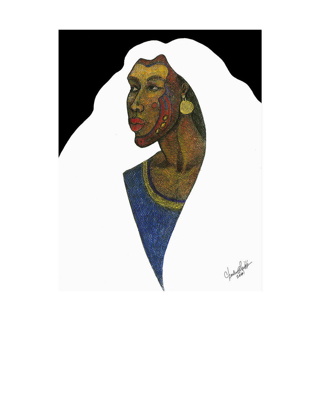 She Warrior #1 — original artwork by Charles A. Bibbs