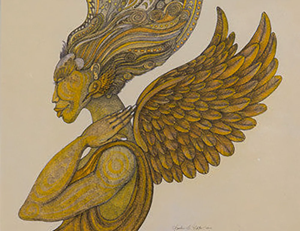 Detail of The Yellow Angel by Charles A. Bibbs