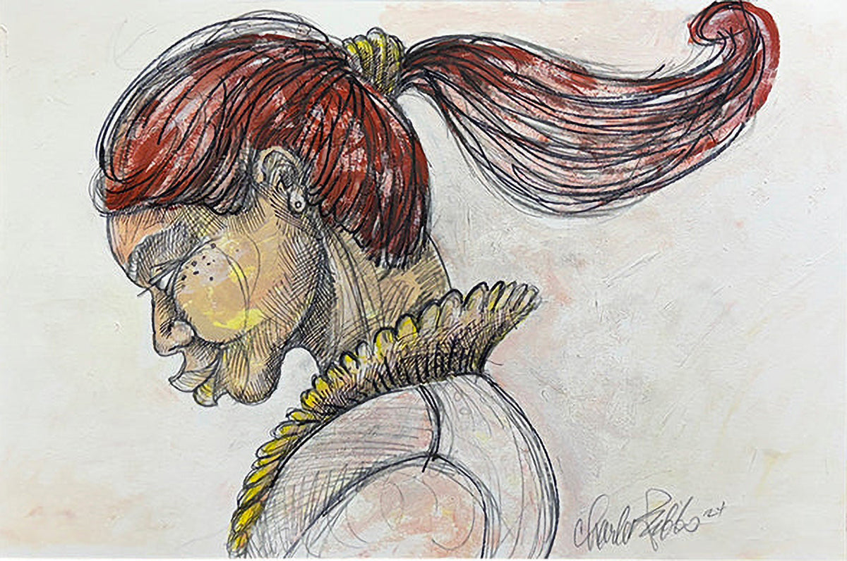 Detail of Red On Black by Charles A. Bibbs