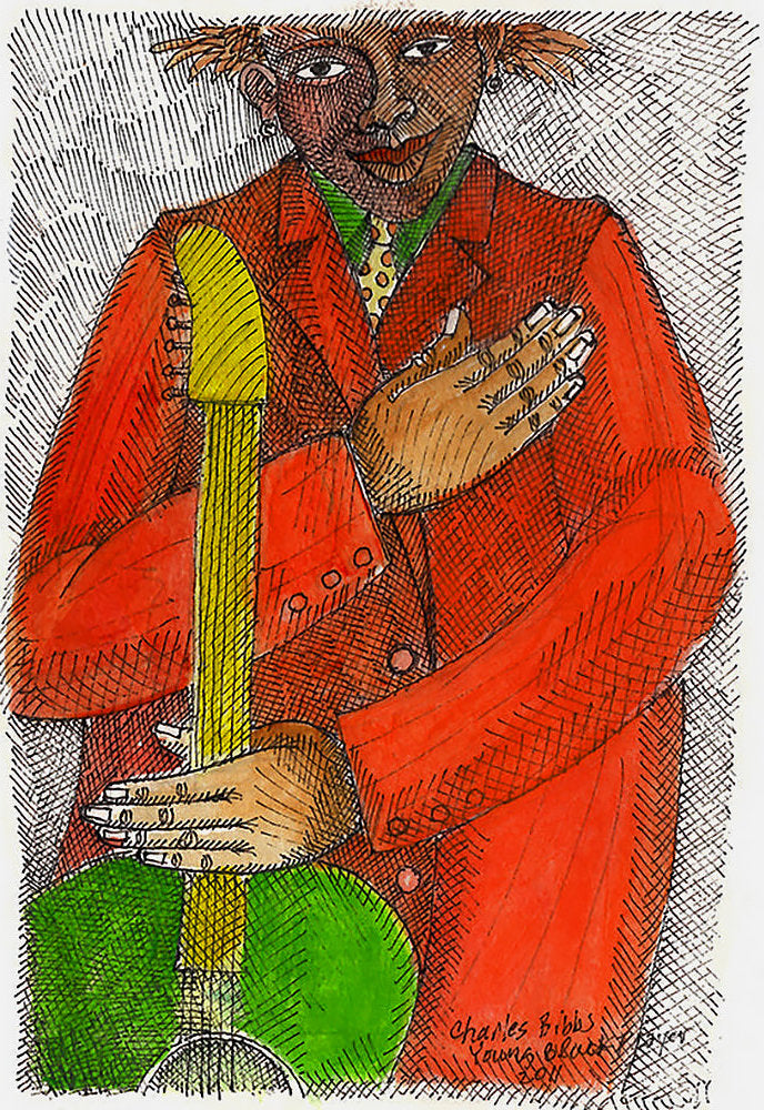 Detail of Young Black Player by Charles A. Bibbs